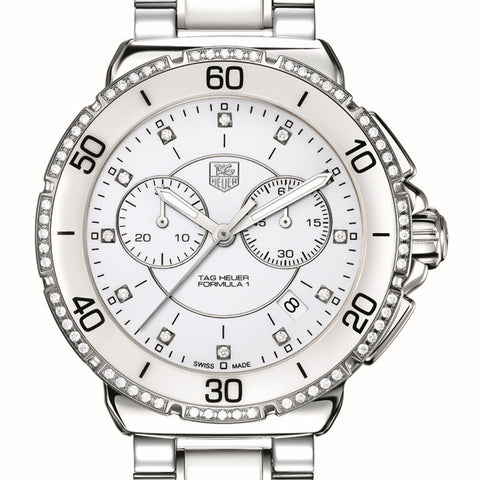 TAG Heuer Formula 1 Steel Ceramic Diamond Chronograph 41mm White Watch CAH1213.BA0863