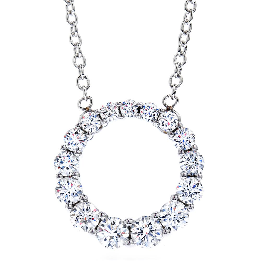 Hearts on Fire Whimsical Graduated Diamond Circle Pendant Necklace