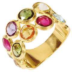 Marco Bicego Jaipur Color Gemstone Yellow Gold Ring AB462