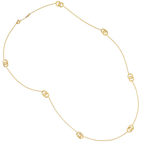 Marco Bicego Jaipur Link 18K Yellow Gold Circles Necklace 36" CB1338