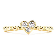 Hearts on Fire Diamond Bar Heart Stackable Ring