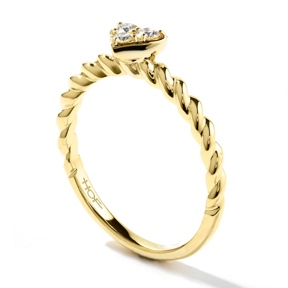 Hearts on Fire Diamond Bar Heart Stackable Ring