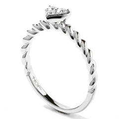 Hearts on Fire Diamond Bar Heart Stackable Ring
