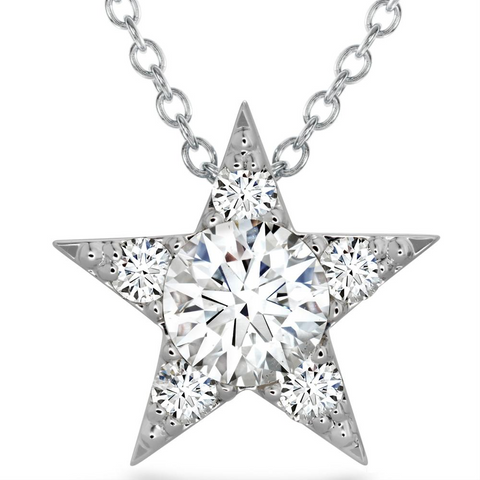 Hearts on Fire Illa Diamond Star Cluster Pendant Necklace .36ct