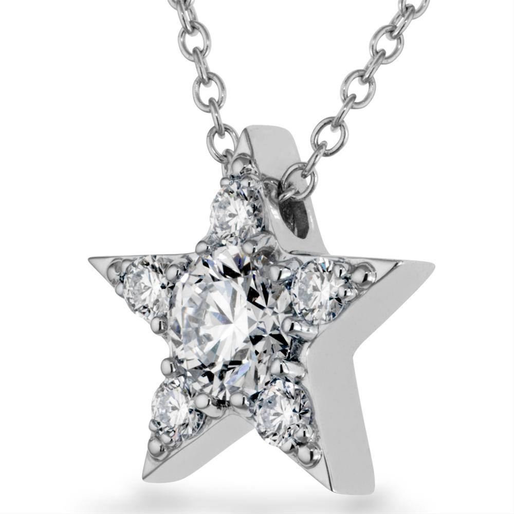 Hearts on Fire Illa Diamond Star Cluster Pendant Necklace .36ct