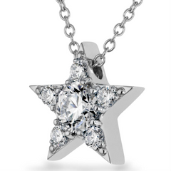 Hearts on Fire Illa Diamond Star Cluster Pendant Necklace .36ct