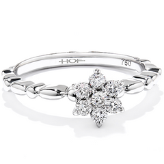 Hearts on Fire Diamond Bar Flower Stackable Ring