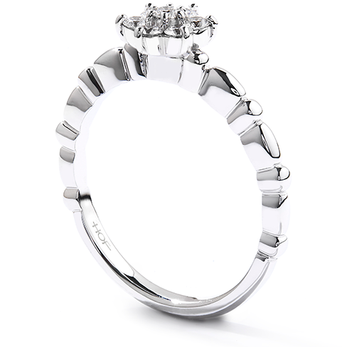 Hearts on Fire Diamond Bar Flower Stackable Ring