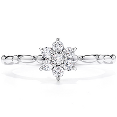 Hearts on Fire Diamond Bar Flower Stackable Ring