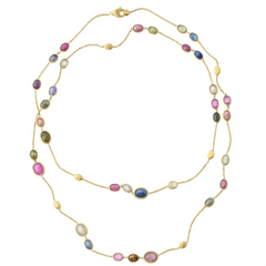 Marco Bicego Siviglia Gemstone Gold Necklace 36" CB1511