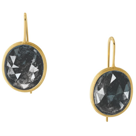 Marco Bicego Siviglia Blue Sapphire Drop Yellow Gold Earrings OB1067