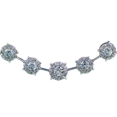 Memoire Diamond Bouquet Tennis Necklace 18K White Gold