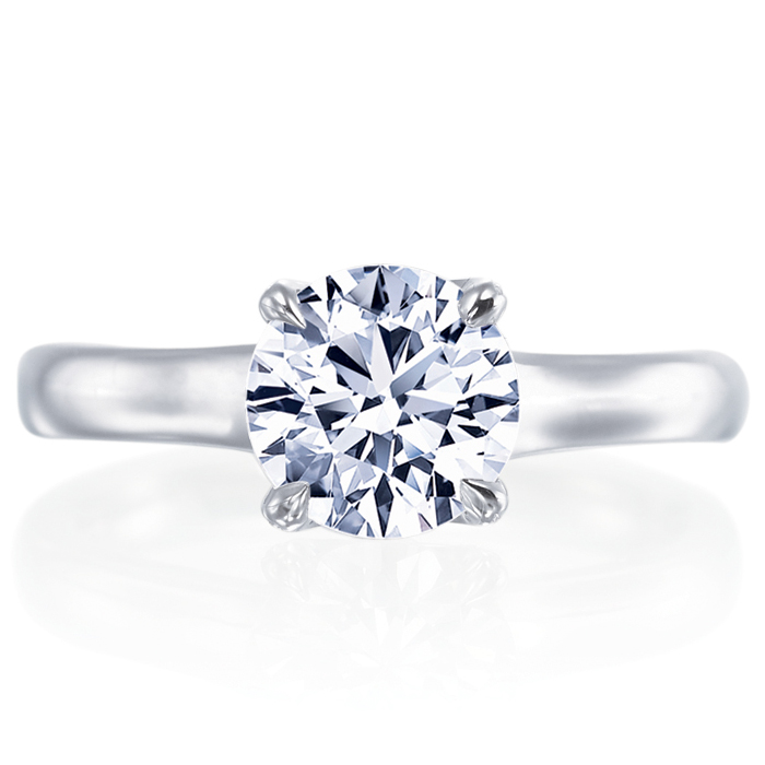 Esplanade Round Diamond Solitaire Diamond Platinum Engagement Ring