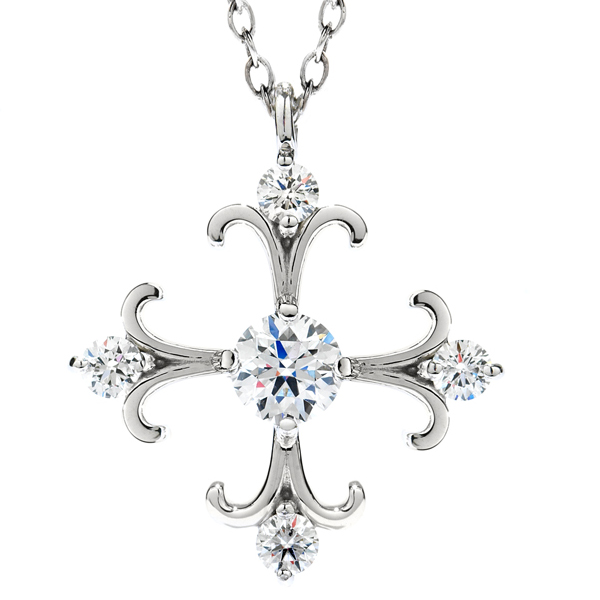 Hearts on Fire Fairy Tale Diamond Cross Pendant Necklace