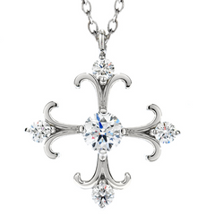 Hearts on Fire Fairy Tale Diamond Cross Pendant Necklace