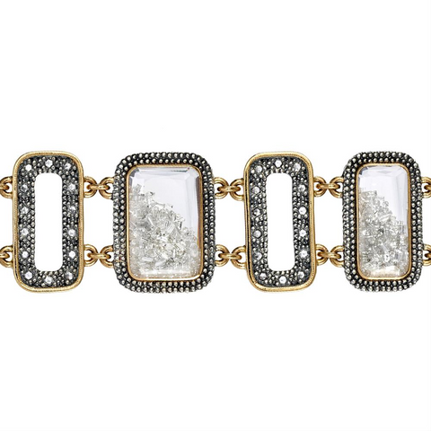 Moritz Glik Rose Cut Floating Diamond Rectangle Bracelet