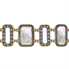 Moritz Glik Rose Cut Floating Diamond Rectangle Bracelet