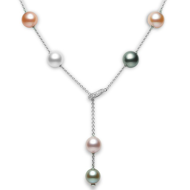 Mikimoto Pearls in Motion Multicolor South Sea Pearl & Diamond Necklace
