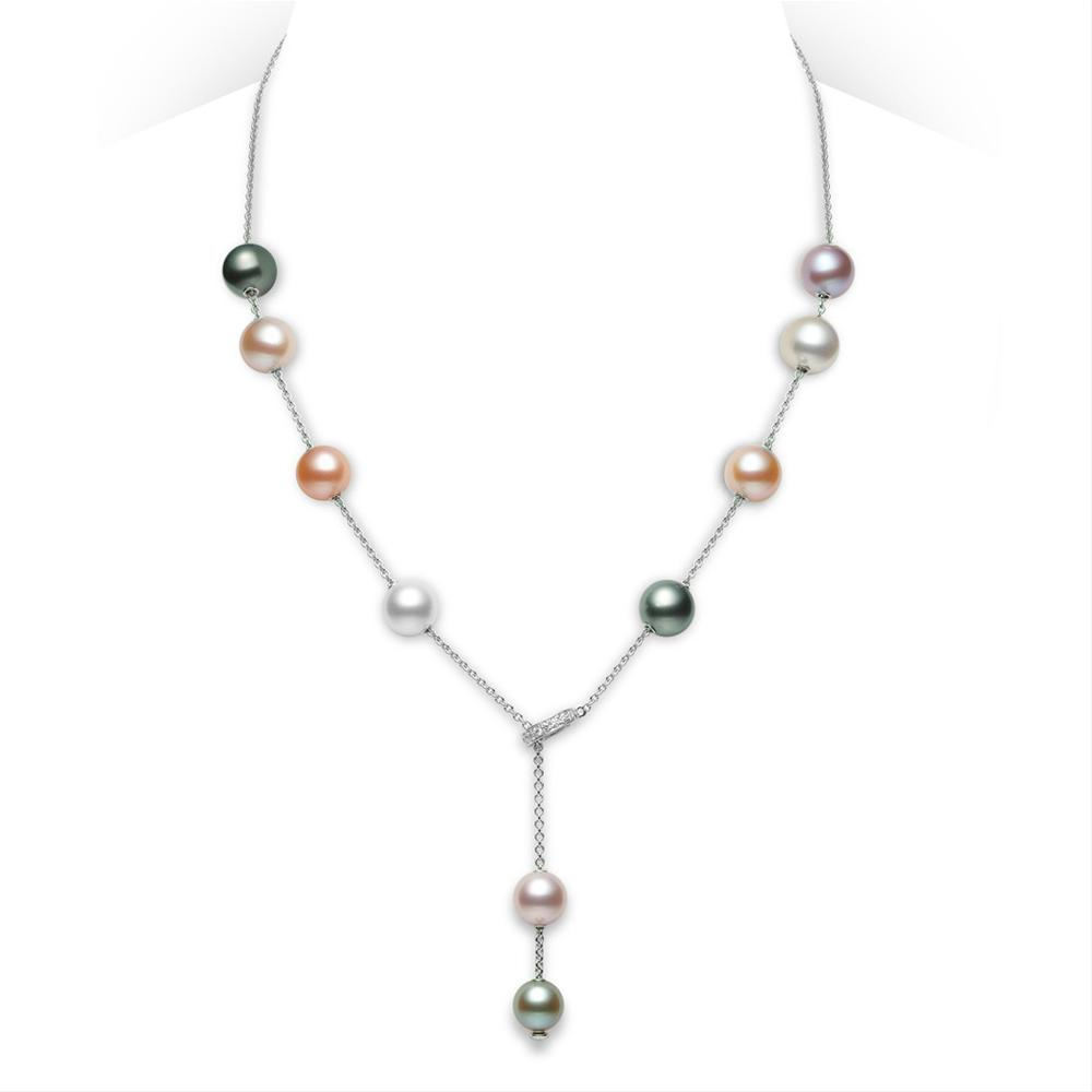 Mikimoto Pearls in Motion Multicolor South Sea Pearl & Diamond Necklace