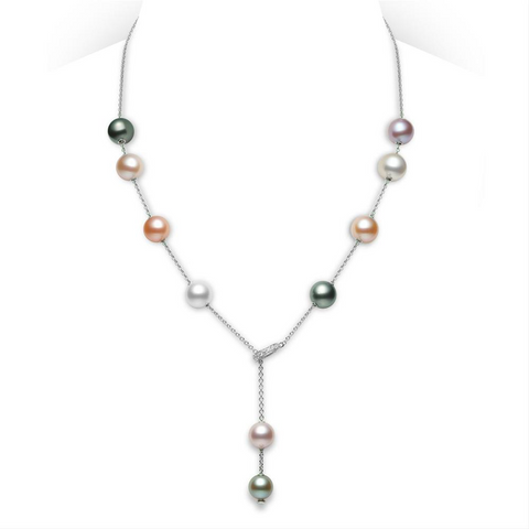 Mikimoto Pearls in Motion Multicolor South Sea Pearl & Diamond Necklace