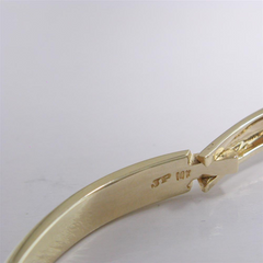 Estate Vintage 14K Yellow Gold Princess Diamond Bangle Bracelet 5 carats