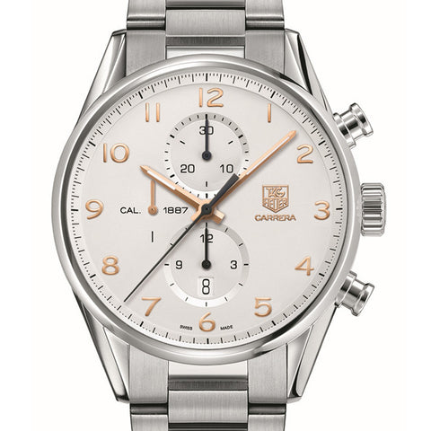 TAG Heuer Carrera Calibre 1887 Automatic Chronograph 43mm Silver Steel Watch CAR2012.BA0799