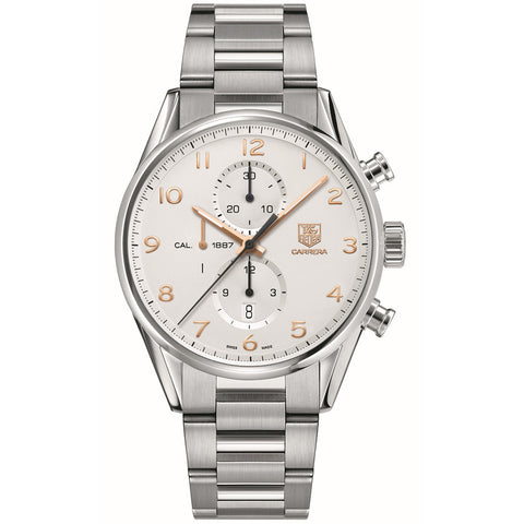  TAG Heuer Carrera Calibre 1887 Automatic Chronograph 43mm Silver Steel Watch CAR2012.BA0799