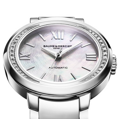 Baume & Mercier Promesse Diamond Bezel Ladies Steel Quartz Watch 30mm 10160