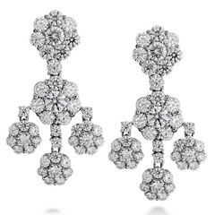 Hearts on Fire Beloved Diamond Drop Earrings 18K White Gold 3.90ctw