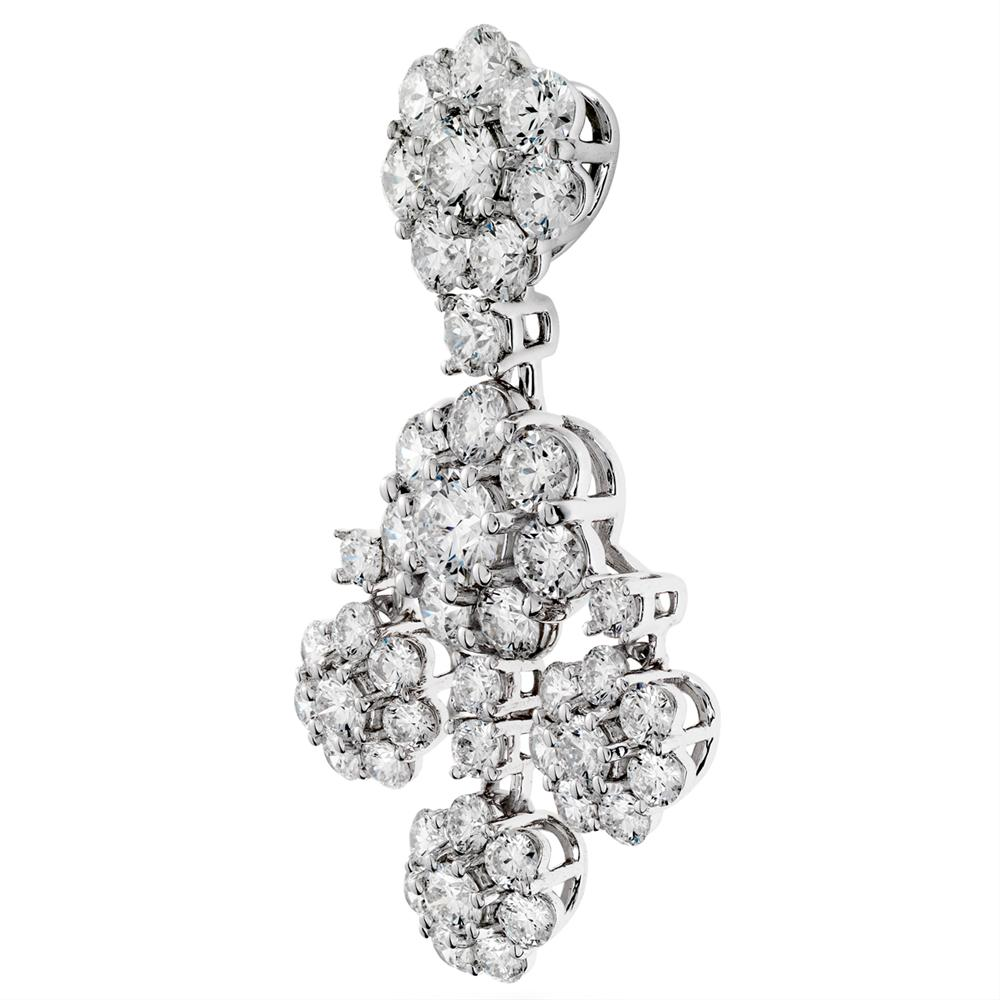 Hearts on Fire Beloved Diamond Drop Earrings 18K White Gold 3.90ctw