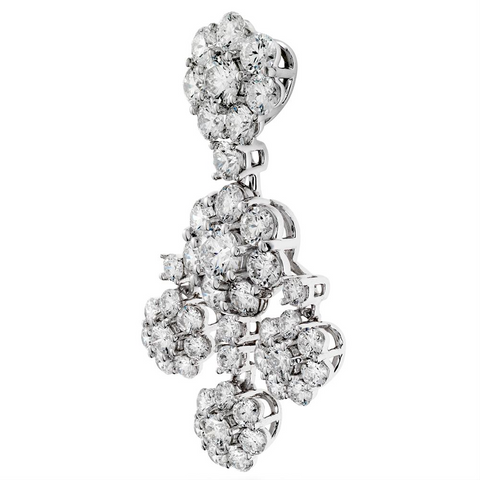 Hearts on Fire Beloved Diamond Drop Earrings 18K White Gold 3.90ctw