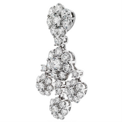 Hearts on Fire Beloved Diamond Drop Earrings 18K White Gold 3.90ctw