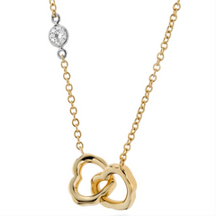 Hearts on Fire Lorelei Interlocking Heart Diamond Necklace Pendant
