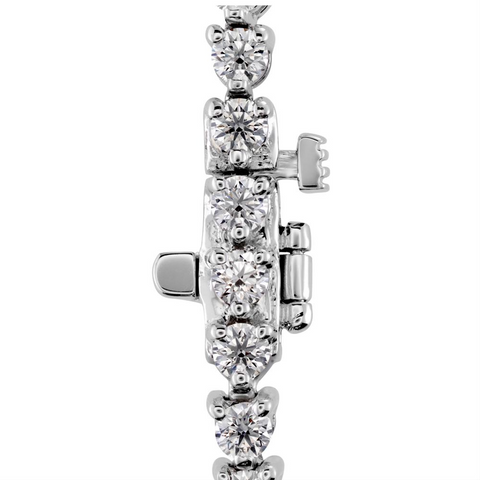 Hearts on Fire Temptation Three Prong Diamond Tennis Bracelet 18K White Gold