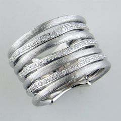 Marco Bicego Jaipur Link White Gold Diamond 7 Row Ring AB480 BW