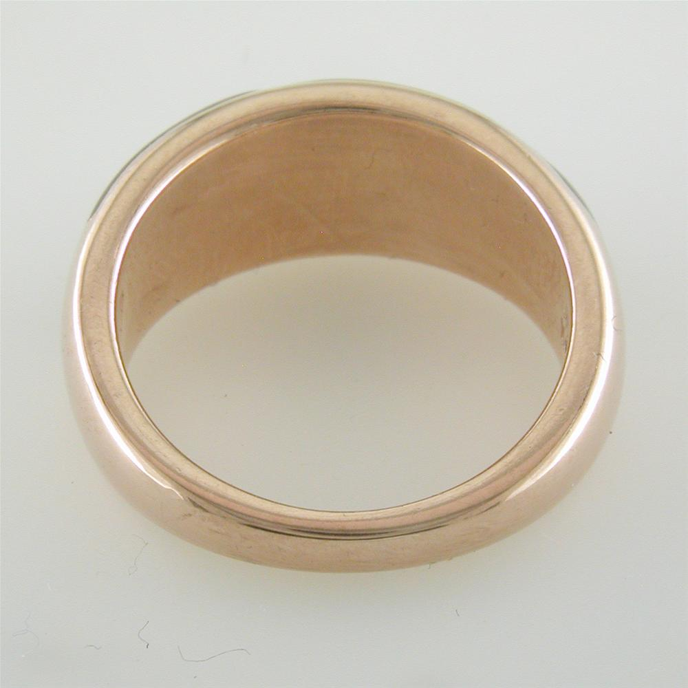 Kabana Black Mother of Pearl Inlay Ring in 14K Rose Gold