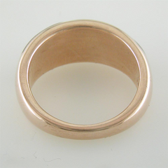 Kabana Black Mother of Pearl Inlay Ring in 14K Rose Gold