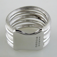 Marco Bicego Jaipur Link White Gold Diamond 5 Row Ring AB479 BW