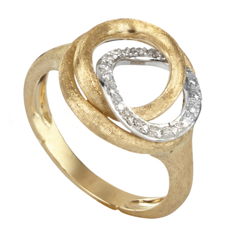 Marco Bicego Jaipur Link Yellow Gold Diamond Circle Ring AB534 BYW