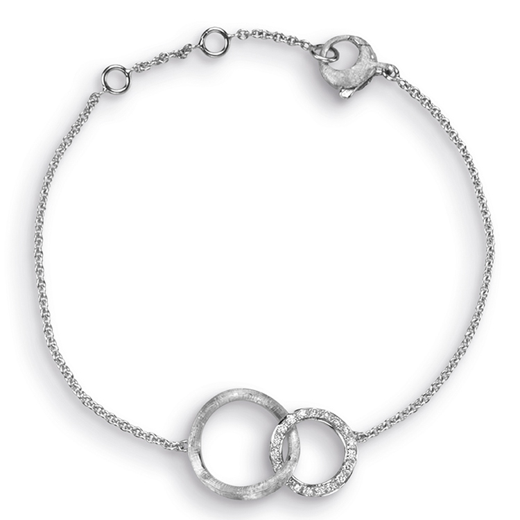Marco Bicego Jaipur White Gold Link Circle Round Diamond Bracelet