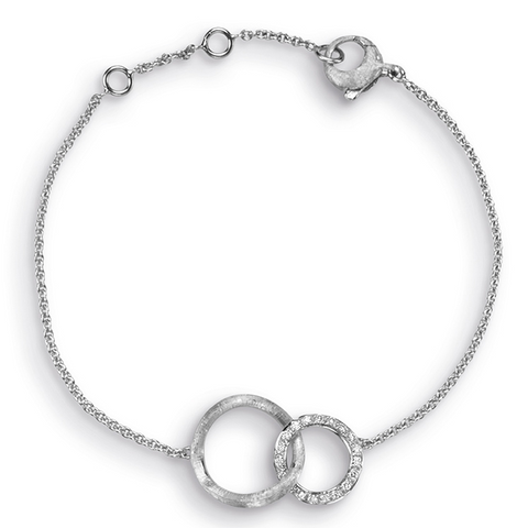 Marco Bicego Jaipur White Gold Link Circle Round Diamond Bracelet