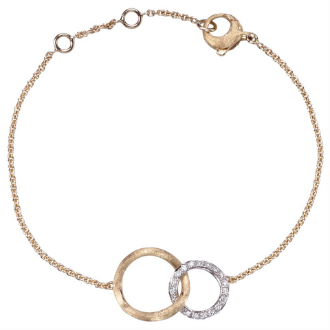 Marco Bicego Jaipur Yellow Gold Link Circle Round Diamond Bracelet