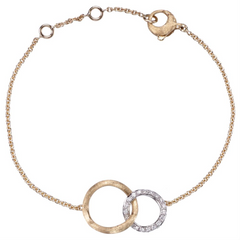 Marco Bicego Jaipur Yellow Gold Link Circle Round Diamond Bracelet