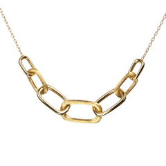Marco Bicego Murano Link Yellow Gold Rectangle Necklace CB1722