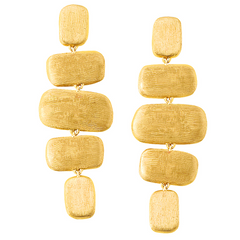 Marco Bicego Murano 5 Element Rectangle Drop Yellow Gold Earrings 18K OB1158
