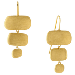 Marco Bicego Murano Three Element Rectangle Dangle Yellow Gold Earrings OB1223