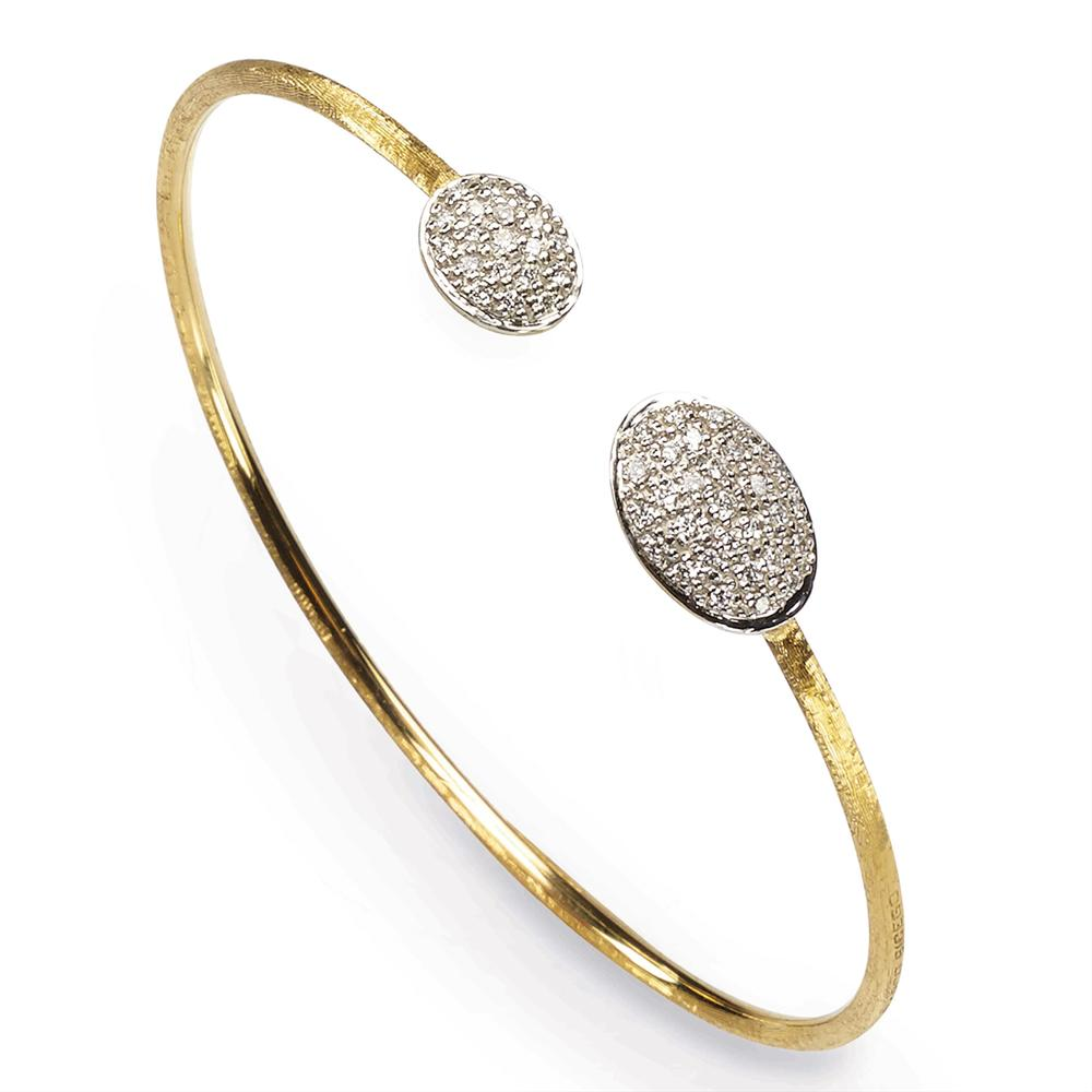 Marco Bicego Siviglia Diamond Yellow Gold Bangle Bracelet SB61-BYW