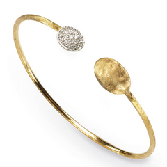 Marco Bicego Siviglia Diamond 18K Yellow Gold Bangle Bracelet SB61-B1
