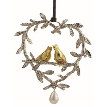 Michael Aram Lovebirds in Heart Christmas Tree Ornament 132381