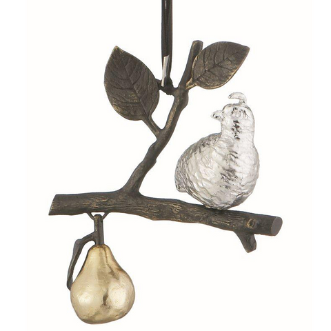Michael Aram Partridge In A Pear Tree Christmas Ornament 110681